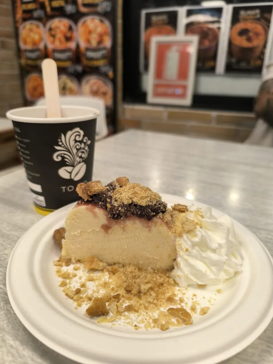 Tarta de queso Canalla con mermelada de mora